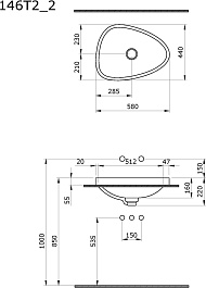 Ambassador Раковина накладная Kingston 58 черная матовая – фотография-7